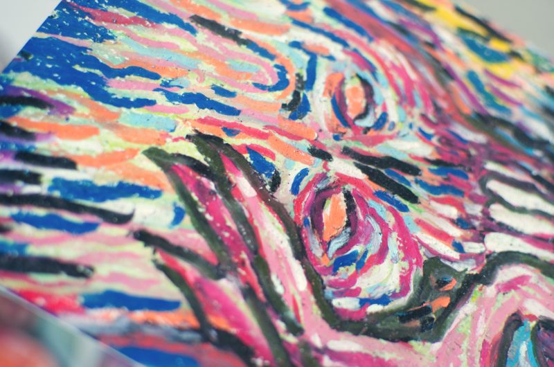Wondering – Original Surreal Monster Oil Pastel Art