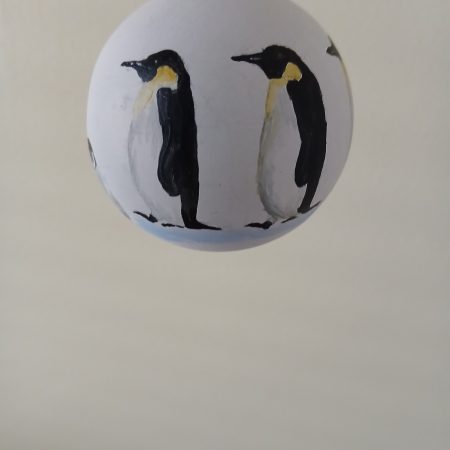 Penguin Handpainted Christmas bauble