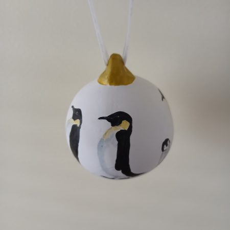 Penguin Handpainted Christmas bauble