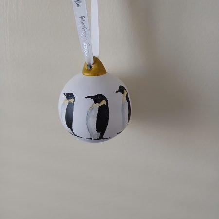 Penguin Handpainted Christmas bauble