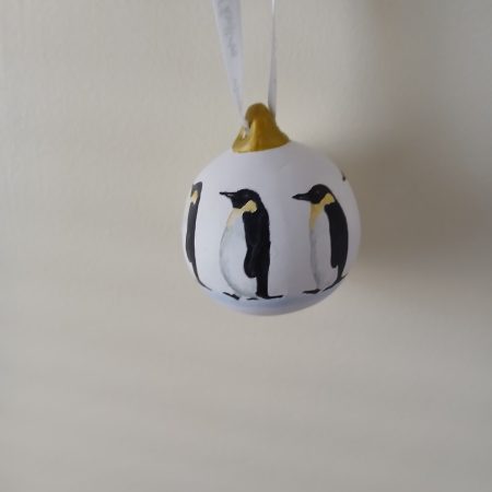 Penguin Handpainted Christmas bauble