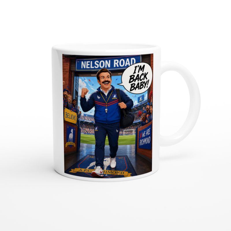 Ted Lasso Season 4 Comeback Mug – White 11oz Ceramic Football Comedy Design