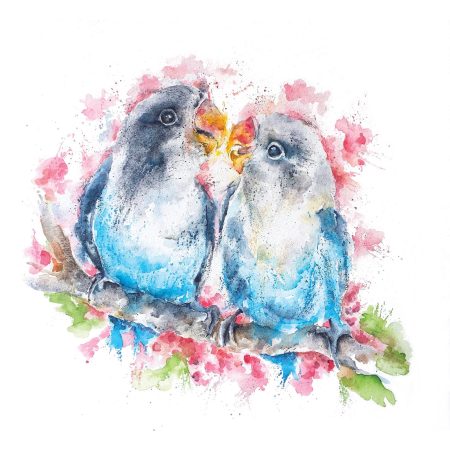 ‘Larry and Laura’ Love Birds Greeting Card