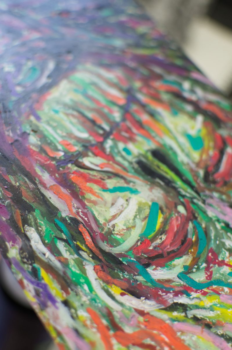 Burning Wood Spirit Original Oil Pastel, 17.9 × 27.7 cm