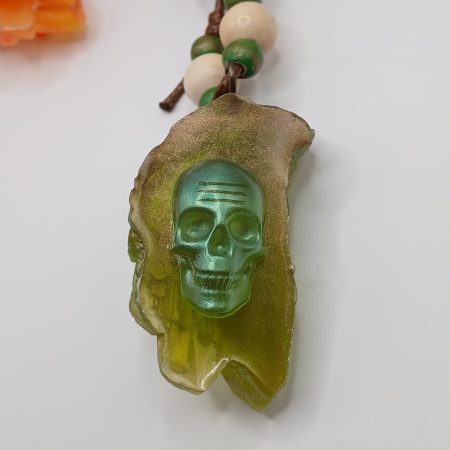 Arcane Artefacts: Elemental Spirit Shards – set of 5 crystal resin pendants | UV, glow | LARP, cosplay, theatre