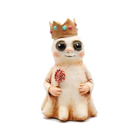 Handmade Paper Clay Sweetheart Ghost No. 5 Halloween Figure