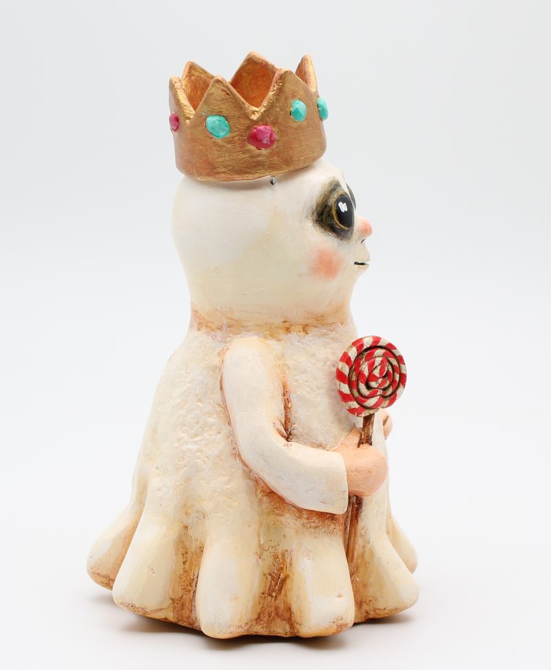 Handmade Paper Clay Sweetheart Ghost No. 5 Halloween Figure