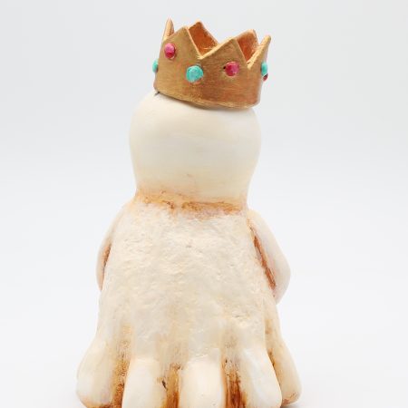 Handmade Paper Clay Sweetheart Ghost No. 5 Halloween Figure