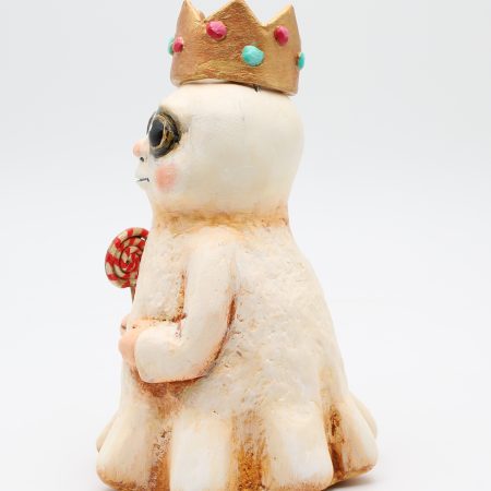 Handmade Paper Clay Sweetheart Ghost No. 5 Halloween Figure