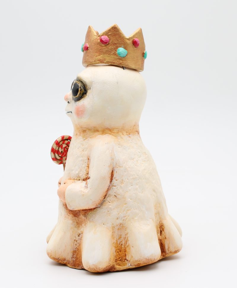 Handmade Paper Clay Sweetheart Ghost No. 5 Halloween Figure