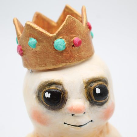Handmade Paper Clay Sweetheart Ghost No. 5 Halloween Figure