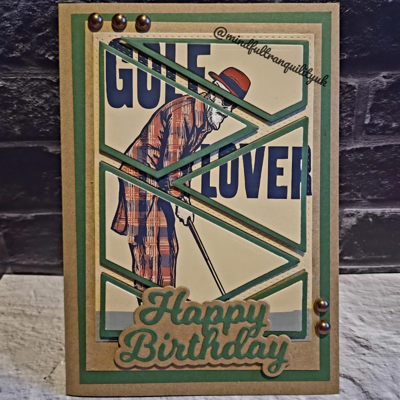Handmade Golfer Birthday Card | Unique Golf Birthday Card | Luxury Golf Greeting Card | Sports Fan Birthday Card | Golf Lover Gift