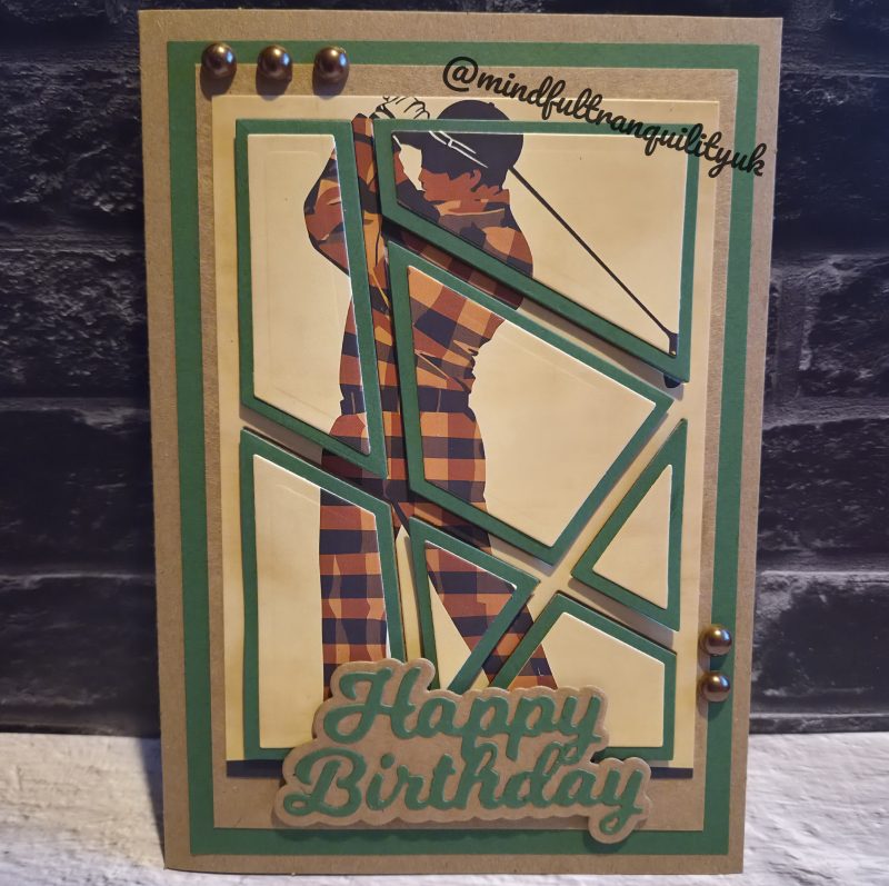 Handmade Golfer Birthday Card | Unique Golf Birthday Card | Luxury Golf Greeting Card | Sports Fan Birthday Card | Golf Lover Gift