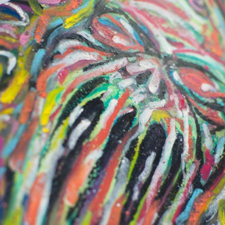 Wraith Original Oil Pastel Horror Fantasy Artwork 18.8 cm x 27.7 cm
