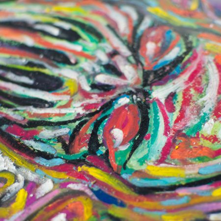 Wraith Original Oil Pastel Horror Fantasy Artwork 18.8 cm x 27.7 cm
