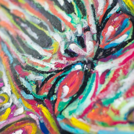 Wraith Original Oil Pastel Horror Fantasy Artwork 18.8 cm x 27.7 cm