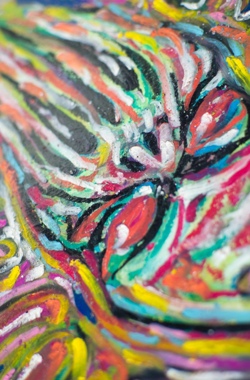 Wraith Original Oil Pastel Horror Fantasy Artwork 18.8 cm x 27.7 cm