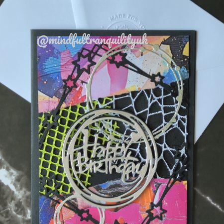 Chaos Graffiti Inspired Handmade Birthday Card | Urban Street Art Collection | Mixed Media Birthday Card | Contemporary Art Greeting Card | Unique Birthday Gift