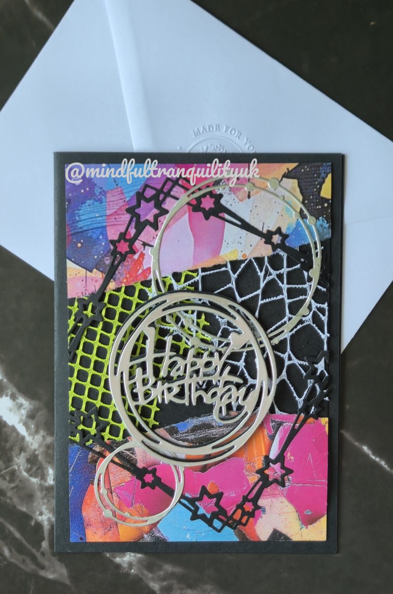 Chaos Graffiti Inspired Handmade Birthday Card | Urban Street Art Collection | Mixed Media Birthday Card | Contemporary Art Greeting Card | Unique Birthday Gift