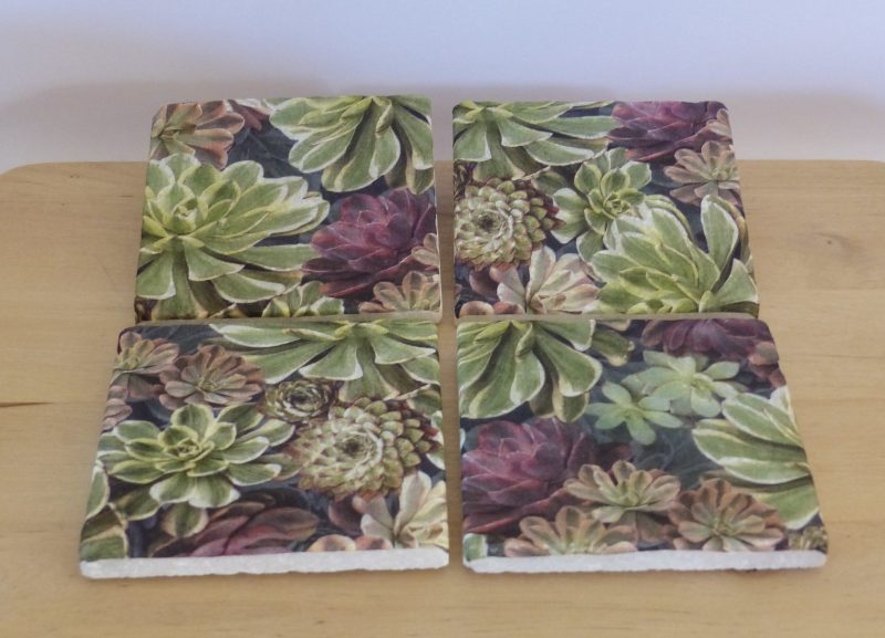 Set of Four Marble Coasters - Various Designs