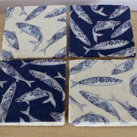 Set of Four Marble Coasters - Various Designs
