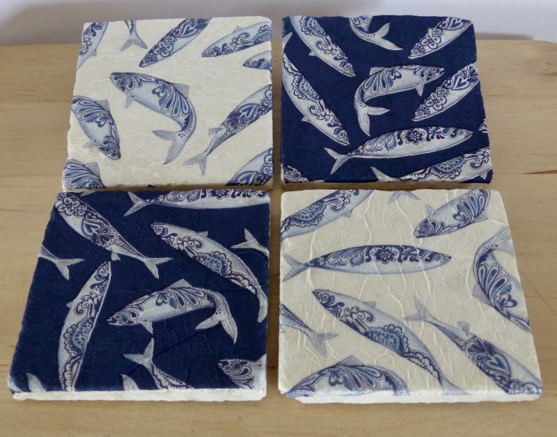 Set of Four Marble Coasters - Various Designs