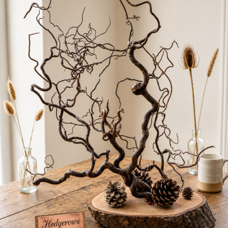 Natural Twisted Hazel Branch centrepiece
