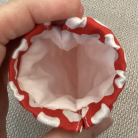 Red Polka Dot Fabric Lined Padded Glasses Case with Magnetic Fastener