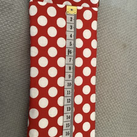 Red Polka Dot Fabric Lined Padded Glasses Case with Magnetic Fastener