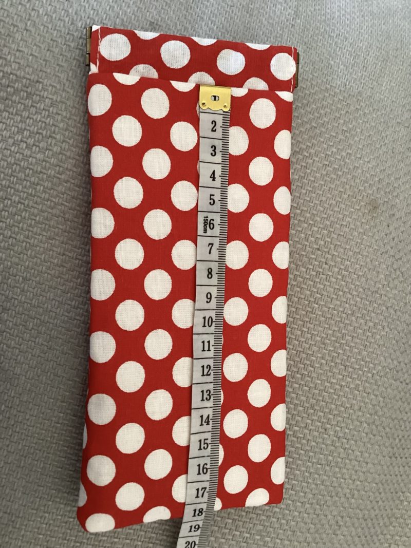 Red Polka Dot Fabric Lined Padded Glasses Case with Magnetic Fastener