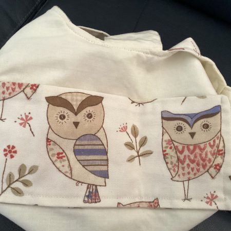 Really Cute Fabric Cream Owl Themed Phoebe Bag/Handbag/Shoulder Bag