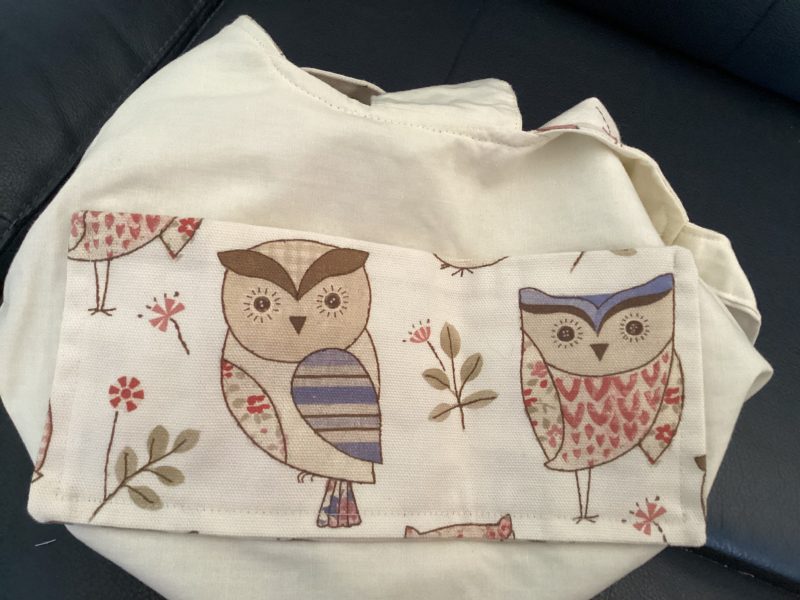 Really Cute Fabric Cream Owl Themed Phoebe Bag/Handbag/Shoulder Bag