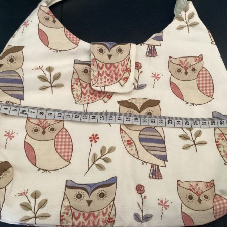 Really Cute Fabric Cream Owl Themed Phoebe Bag/Handbag/Shoulder Bag