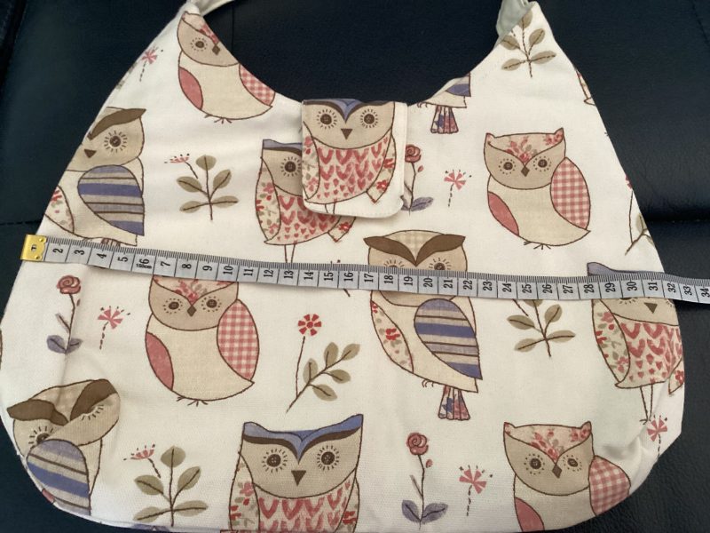 Really Cute Fabric Cream Owl Themed Phoebe Bag/Handbag/Shoulder Bag