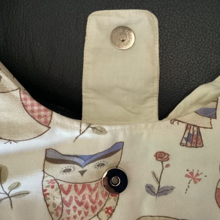 Really Cute Fabric Cream Owl Themed Phoebe Bag/Handbag/Shoulder Bag