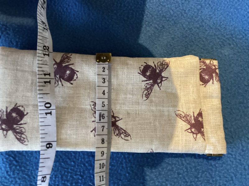 Beautiful Beige Burgundy Bees Fabric Padded Lined Glasses Case with Magnetic Clip
