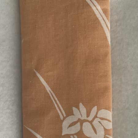 Orange Floral Fabric Padded Lined Glasses Case