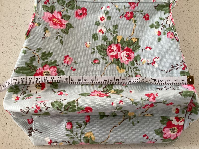 Beautiful Lined Bucket/Shoulder Bag Handmade using Cath Kidston Slate Blue Rose Fabric