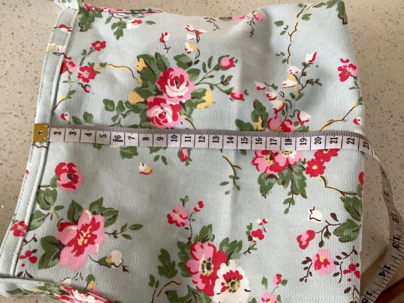 Beautiful Lined Bucket/Shoulder Bag Handmade using Cath Kidston Slate Blue Rose Fabric
