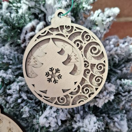 Christmas Tree Hanging Baubles, Religious Themed Tree Decorations, Set of 3, Ideal Xmas Present, Merry Christmas Decor