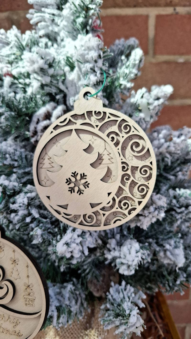 Christmas Tree Hanging Baubles, Religious Themed Tree Decorations, Set of 3, Ideal Xmas Present, Merry Christmas Decor