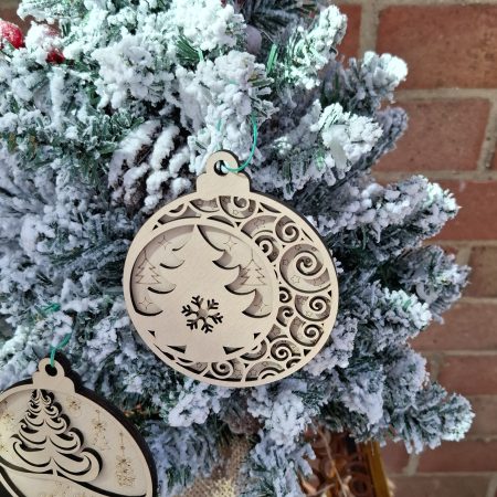 Christmas Tree Hanging Baubles, Religious Themed Tree Decorations, Set of 3, Ideal Xmas Present, Merry Christmas Decor
