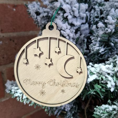 Christmas Tree Hanging Baubles, Religious Themed Tree Decorations, Set of 3, Ideal Xmas Present, Merry Christmas Decor