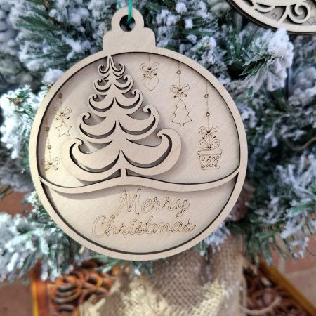 Christmas Tree Hanging Baubles, Religious Themed Tree Decorations, Set of 3, Ideal Xmas Present, Merry Christmas Decor
