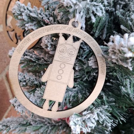 1 - 9 Numberblocks Themed Christmas Tree Decorations, Wooden Tree Present