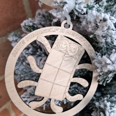 1 - 9 Numberblocks Themed Christmas Tree Decorations, Wooden Tree Present