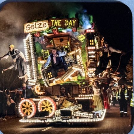 Seize the Day Carnival Float Coaster - Cork Backed