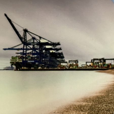 Felixstowe Dock Coaster - cork backed