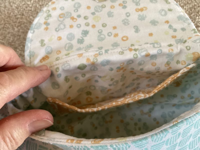 Cute Small Handcrafted Fabric Lined Pastel Boutique Purse With magnetic Fastener