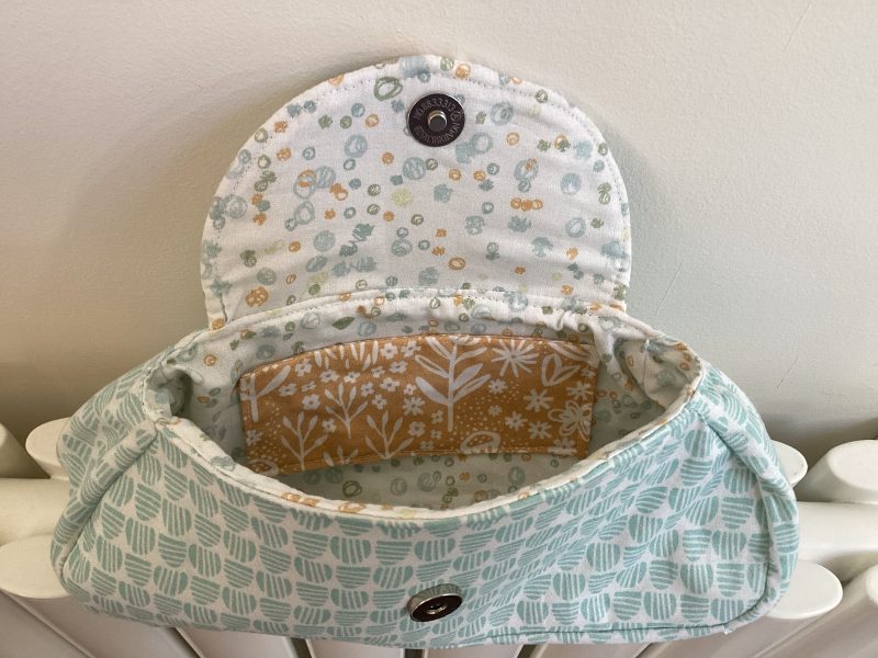 Cute Small Handcrafted Fabric Lined Pastel Boutique Purse With magnetic Fastener